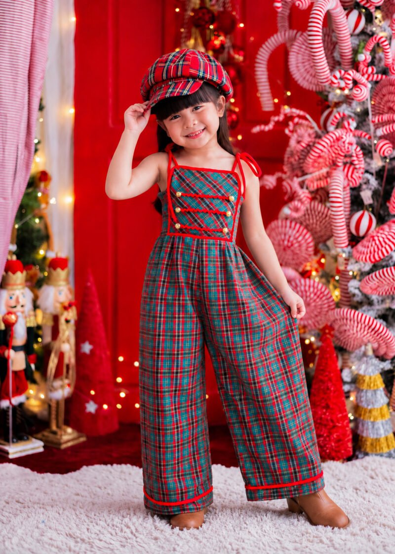 Tartan Romper Green