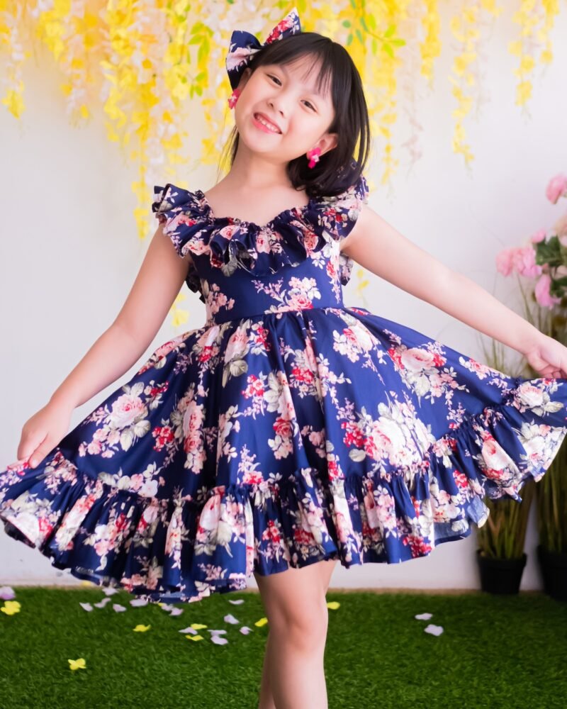 Eloisa | Floral Navy Blue