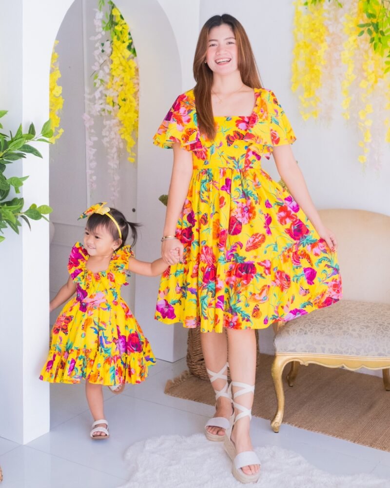 Yellow Floral | Midi | Mom