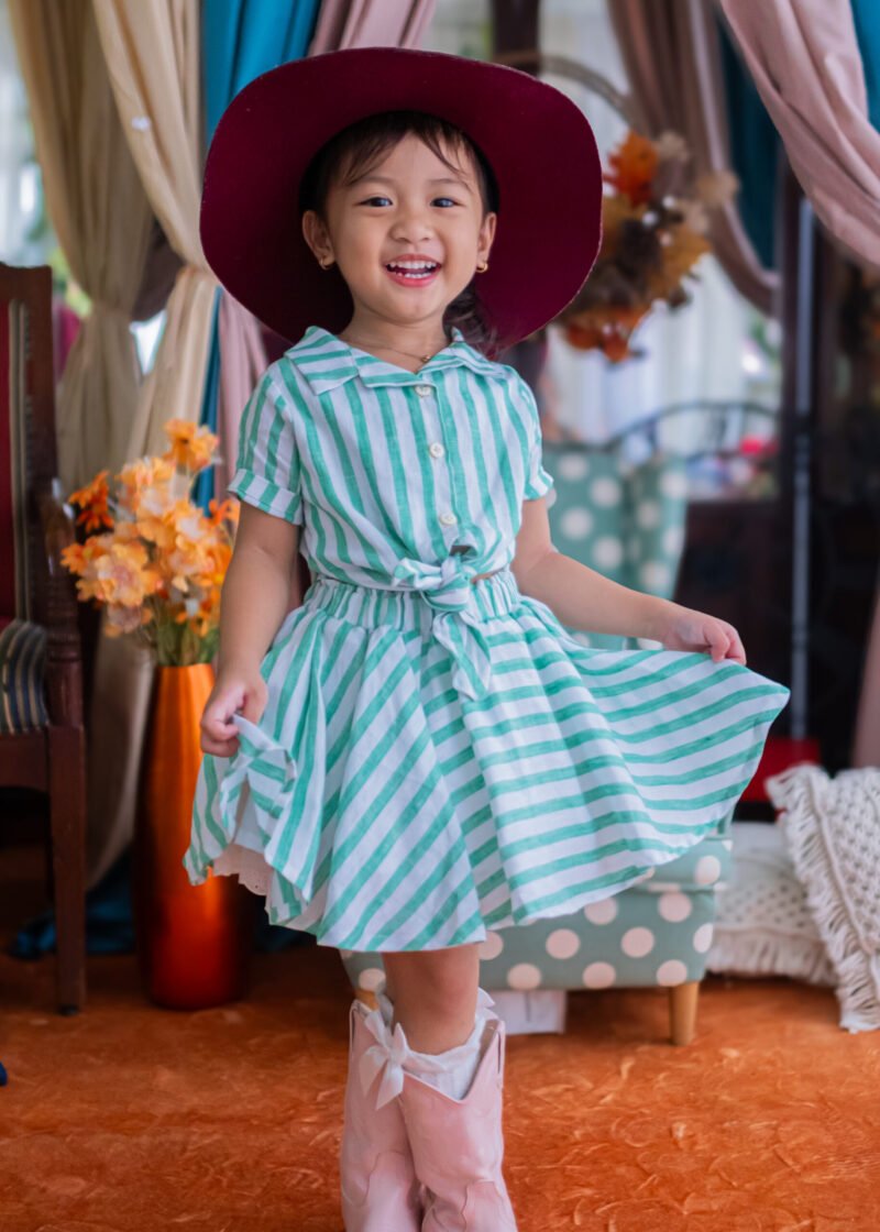 Green Stripe | Top and Skirt