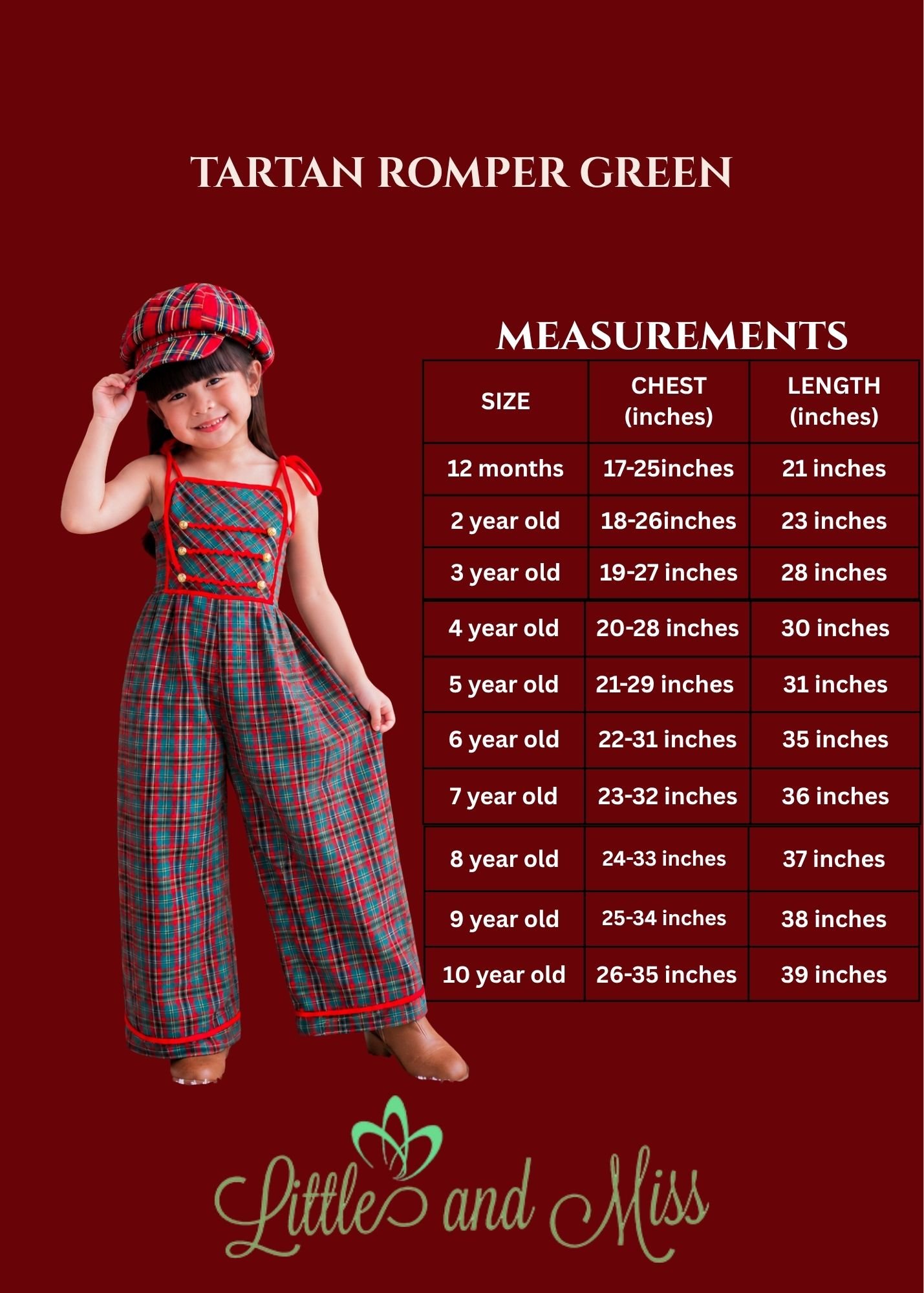 Tartan Romper Green - Image 3